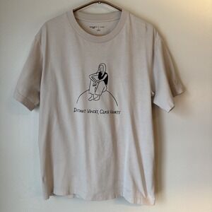 Uniqlo T Shirt Top Peace For All Graphic Mens Size M Lightweight Yu Nagaba